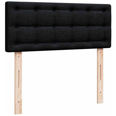 Pouf Letto con Materasso Nero 120x190 cm in Tessuto - Foto 9