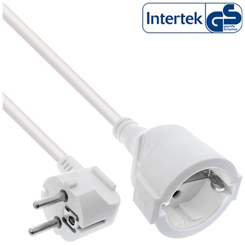 Cavo alimentazione prolunga Sch.ko. angolato CEE-7/7 maschio /femmina, 2m - Foto 1