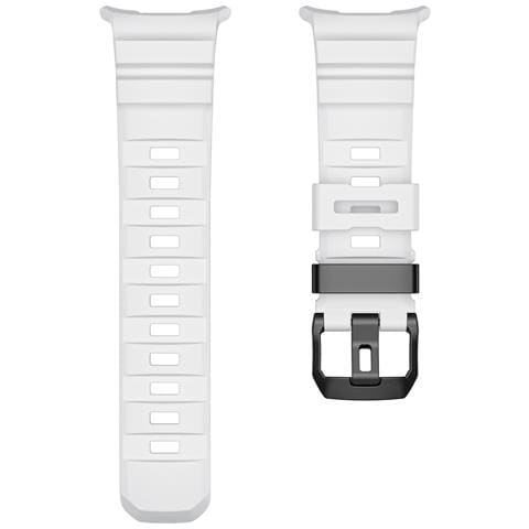 Cinturino In Silicone Compatibile Con Samsung Galaxy Watch Ultra 47mm, Design Sportivo Con Fibbia Nera Resistente White - Foto 1