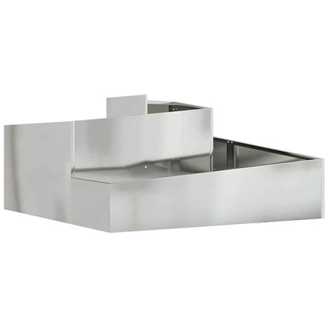 Vaso da giardino Argento 100 x 100 x 50 cm Acciaio zincato - Foto 1