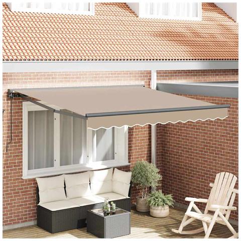 Tenda Retrattile Beige 300x250 cm Tessuto - Foto 2