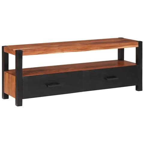 Mobile portaoggetti multimediale con cassetto Marrone - Foto 1