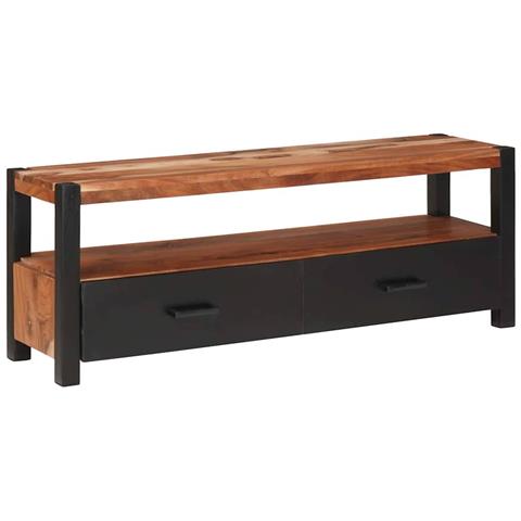 Mobile portaoggetti multimediale con cassetto Marrone - Foto 2