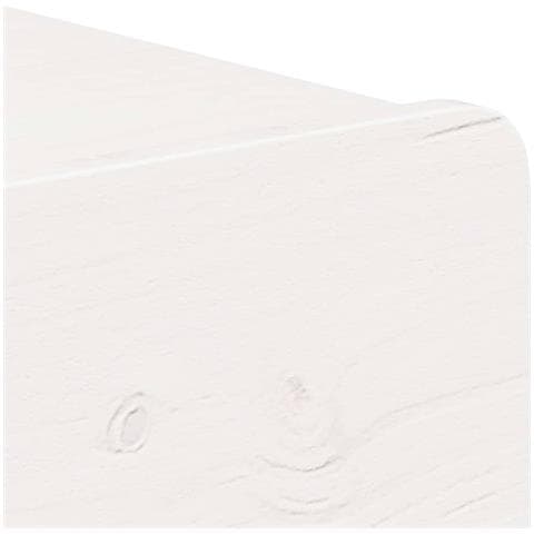 Comodino Bianco 44 x 32.5 x 40 cm Legno di pino massello - Foto 9