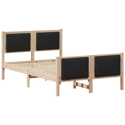 Struttura del Letto con testiera Marrone e nero 120 x 200 cm - Foto 1