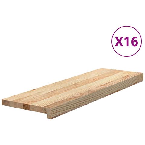 Gradini 16 pz 80x25x2 cm in Rovere Massello Non Trattato - Foto 1