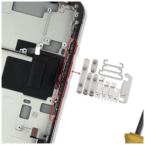 Pulsanti Laterali Completi Per Iphone 16 Pro / 16 Pro Max Set On / Off E Volume - Foto 3
