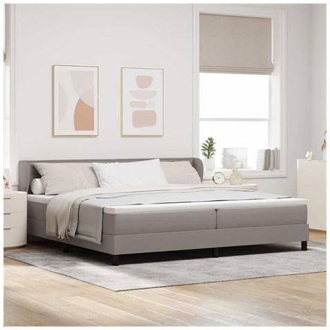 Letto a molle con materasso Talpa 200 x 200 cm Tessuto - Foto 2