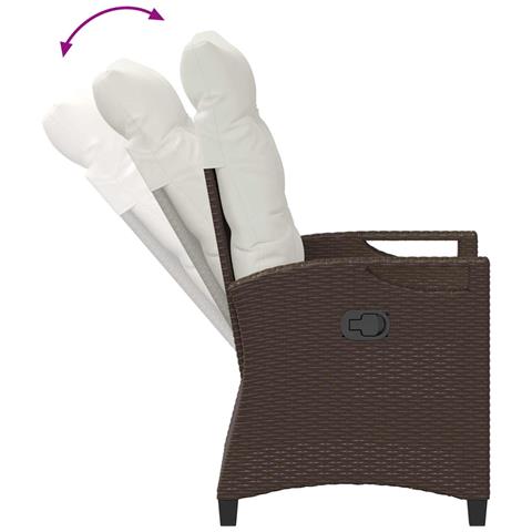 Sedia da Giardino 2 pcs Marrone e Crema 56 x 60 x 112 cm - Foto 9