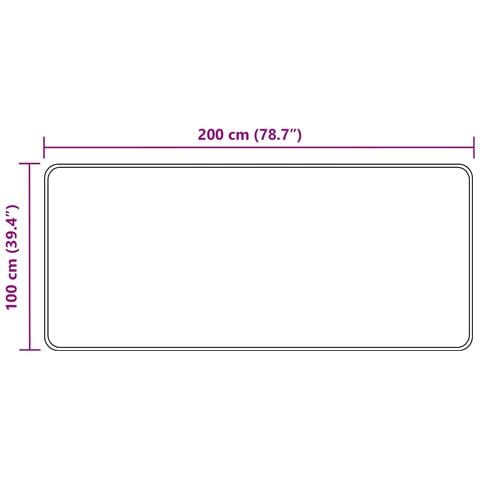 Runner Tappeto MARSA Nero 100 x 200 cm Poliestere e PVC - Foto 7
