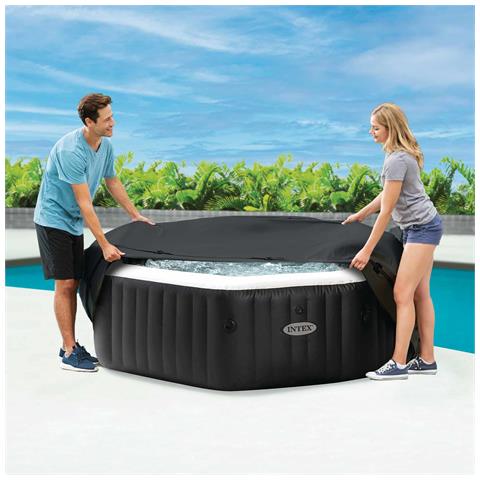 Copridoccia per Spa Grigio Scuro 180 x 180 cm PVC e PU - Foto 2