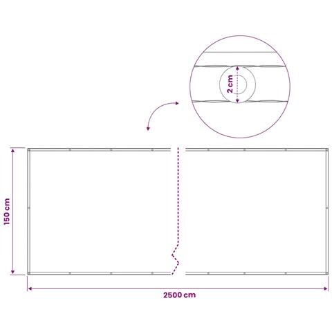 Schermo di Privacy per Balcone 1,5 x 25 m - Foto 6