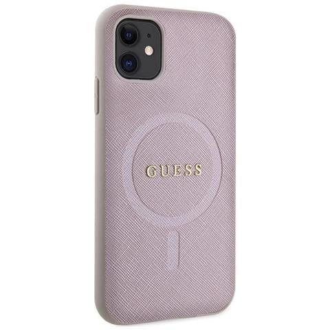 Guess Saffiano Magsafe Case Per Iphone 11 / Xr - Rosa - Foto 1