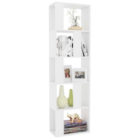 Libreria /Divisorio Bianco 45x24x159 cm in Legno Multistrato - Foto 2