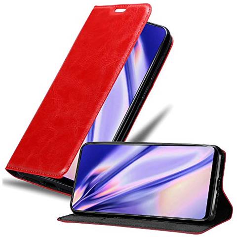Custodia Compatibile Con Vivo Nex In Rosso Mela - Coperchio Protettiva Con Chiusura Magnetica, Funzione Stand E Tasca Per Le Carte - Foto 1