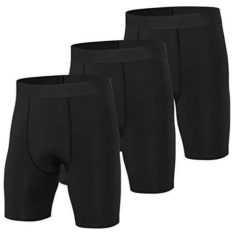 Strato Mens Compression Shorts Base Calze 3 Pack Sport Gym Training Allenamento Le Ghette Fresco E Asciutto Per Running Jogging Esercizio S - Foto 1