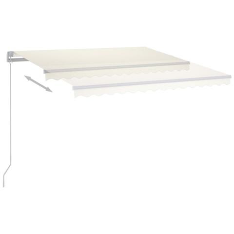 Tenda da Sole Retrattile Manuale LED 450x350 cm Crema - Foto 7