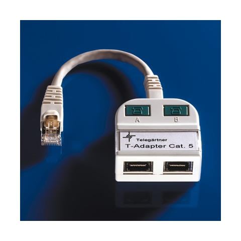 21.17.3034, RJ-45, 2 x RJ-45, Maschio / femmina, Grigio, Plastica, Cat5 D - Foto 1