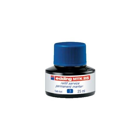 Edding MTK 25, Blu, 25 ml, edding 21, 22, No.1, 400, 3000, 3300, 1 pz - Foto 2