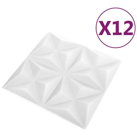 Pannelli Murali 3D 12 pz 50x50 cm Bianchi Origami 3 m? - Foto 2
