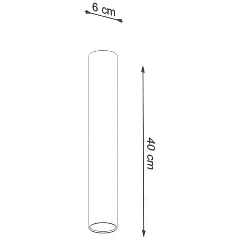 Applique Da Soffitto In Metallo Lagos 40 Bianco 400xø60 Mm Metallo - Foto 10