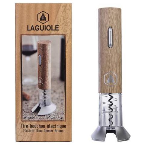 Apribottiglia Elettrico Color Legno Con Base Apribottiglia - Foto 1