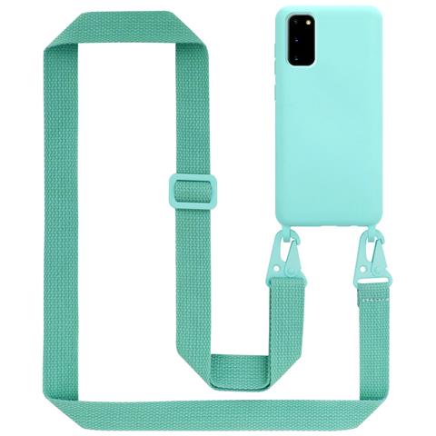 Catena Di Telefoni Cellulari Compatibile Con Samsung Galaxy S20 In Liquid Turchese - Coperchio Di Protezione In Silicone Con Cordino Regolabile In Lunghezza - Foto 1