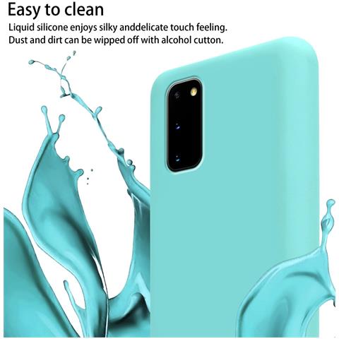 Catena Di Telefoni Cellulari Compatibile Con Samsung Galaxy S20 In Liquid Turchese - Coperchio Di Protezione In Silicone Con Cordino Regolabile In Lunghezza - Foto 2