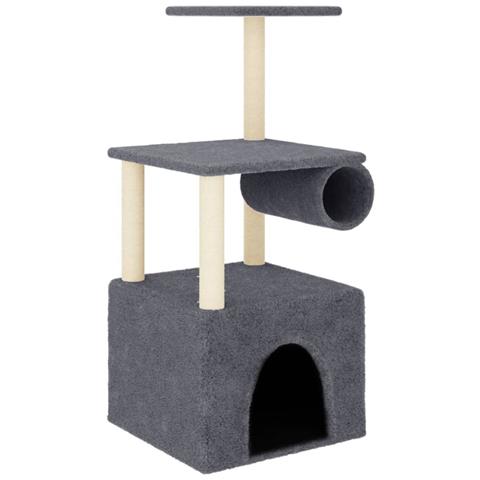 Albero Per Gatti Con Tiragraffi In Sisal Grigio Scuro 109,5 Cm - Foto 1