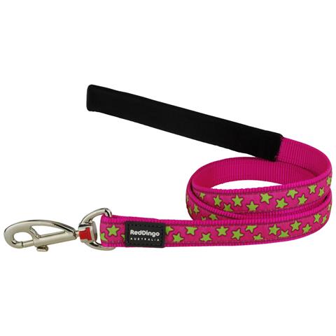Guinzaglio Per Cani Style Stars Lime On Hot Pink 15mm X 120 Cm - Foto 1