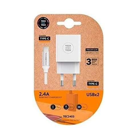 Caricatore A Doppia Parete Techonetech + Cavo Usb-a Su Usb-c 1m Rivestito In Nylon Intrecciato - Foto 2