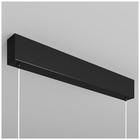 Lampadario A Sospensione Moderno Step Metallo Nero Luce Led Integrato 23w Calda - Foto 3