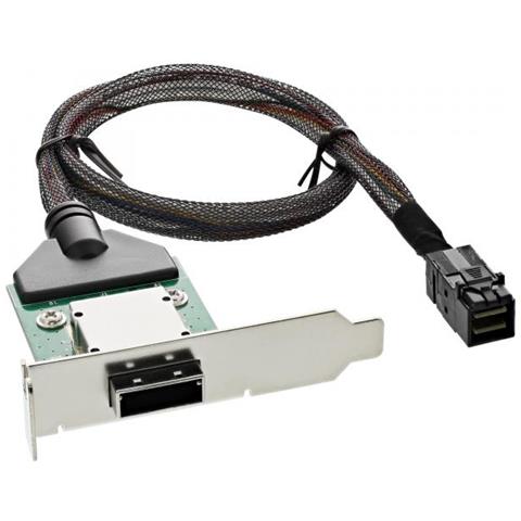 Staffa Slot Low Prof PCi SAS, 1x ext. SFF-8088 a 1x int. SFF-8643, 0,75m - Foto 1