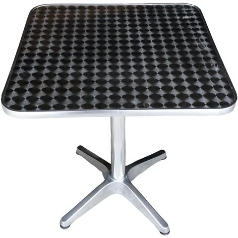 Tavolo Quadrato A Colonna In Alluminio Waterproof 60x60xh70 Cm Per Bar E Ristoranti - Foto 1