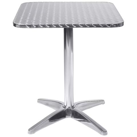 Tavolo Quadrato A Colonna In Alluminio Waterproof 60x60xh70 Cm Per Bar E Ristoranti - Foto 6