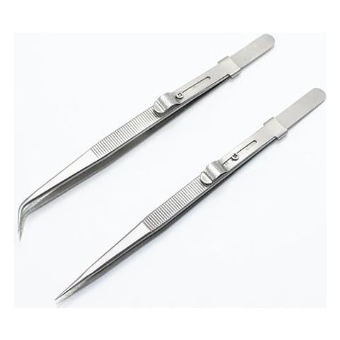 Pinzette Ad Alta Precisione Da 3 Pezzi Pinzette In Acciaio Pinzette Per Gioielli Silver - Foto 2