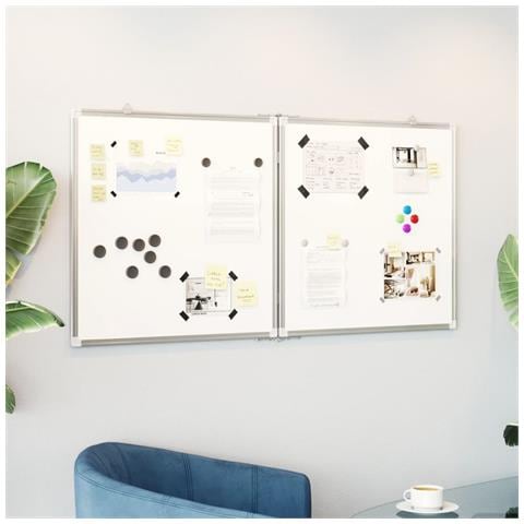 Lavagna Magnetica Pieghevole 120x60x1,7 Cm In Alluminio - Foto 1