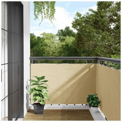 Paravento Da Balcone Crema 600x90 Cm In Pvc - Foto 1