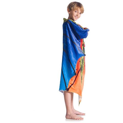 Coperta Plaid con Maniche Kanguru Drago Mantella in Pile 90x100cm per Bambini - Foto 2