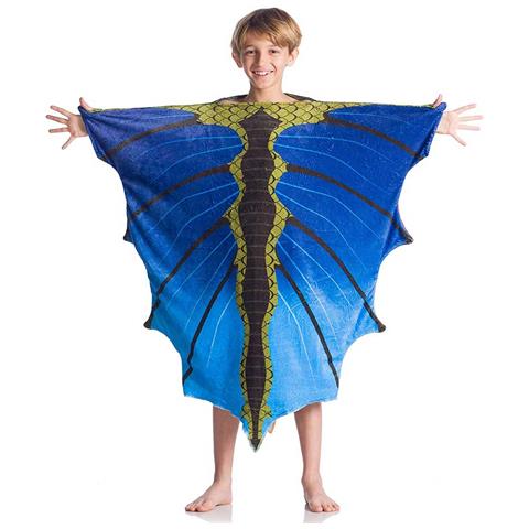 Coperta Plaid con Maniche Kanguru Drago Mantella in Pile 90x100cm per Bambini - Foto 5