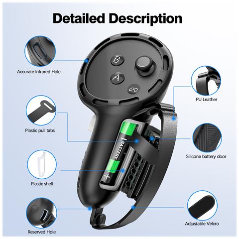 Custodia Protettiva In Silicone Per Controller Meta Quest 3s /quest 3 - Foto 2