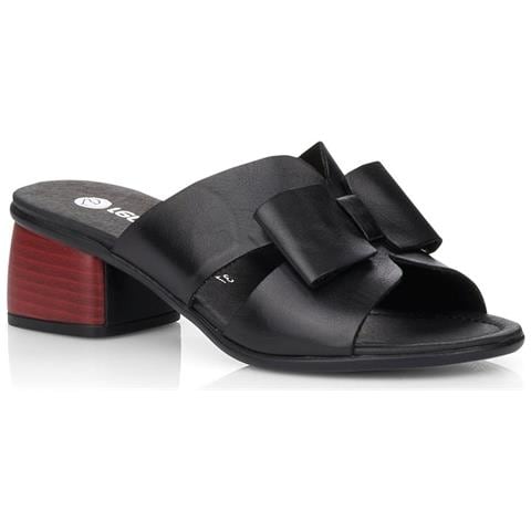 Black Casual Open Slippers Ciabatte Pelle Scarpe Donna Nero Eu 38, R8759-01 - Foto 2