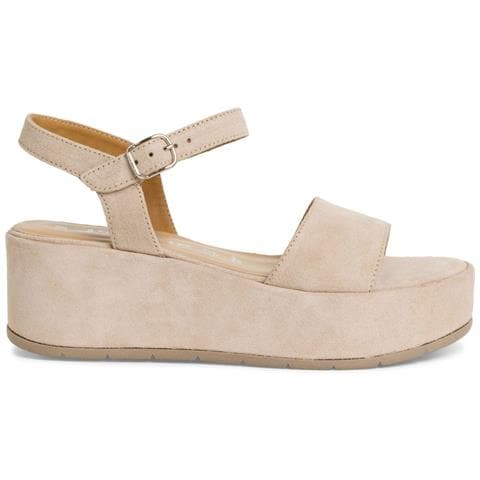 Ivory Suede Casual Open Sandals Sandali Pelle Scarpe Donna Beige Eu 37, 1-28020-42 419 - Foto 2