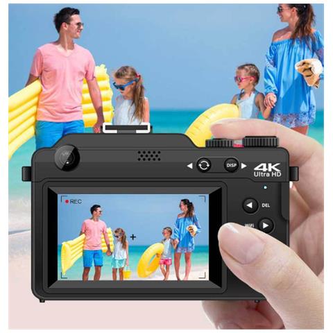 Fotocamera Digitale 4k / 48mp /zoom Digitale 18x /messa A Fuoco Automatica /doppia Fotocamera Scheda Di Memoria Da 32 Gb Black - Foto 7