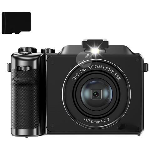 Fotocamera Digitale 4k / 48mp /zoom Digitale 18x /messa A Fuoco Automatica /doppia Fotocamera Scheda Di Memoria Da 32 Gb Black - Foto 1