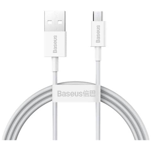 Cavo Di Ricarica E Trasferimento Usb-microusb 2a 1m, Bianco - Foto 1
