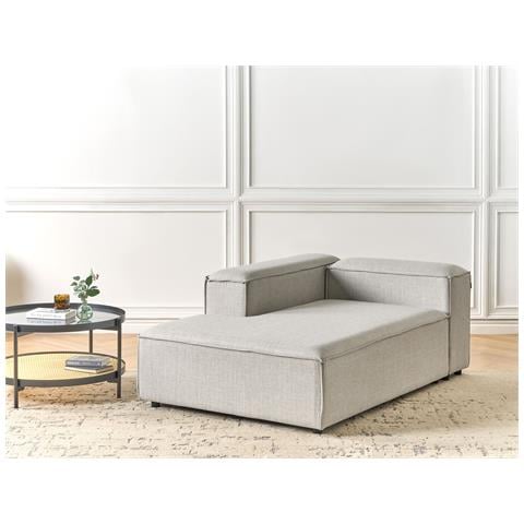 Chaise Longue Tessuto Grigio Chiaro Lato Destro Ardal - Foto 1