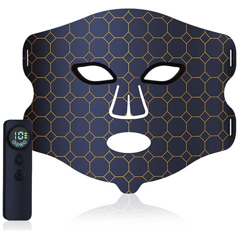 Maschera Facciale Per Trattamento Con Luce Led, Ringiovanente Cutaneo Tramite Vibrazione Fotonica. Con 4 Modalità D'uso E 3 Livelli Di Luminosità. - Foto 1