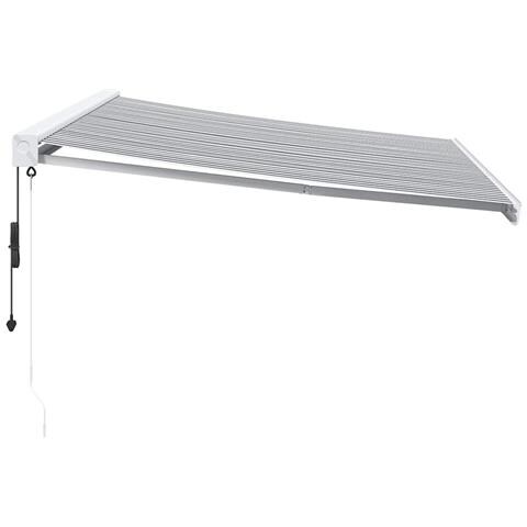 Tenda Retrattile Antracite E Bianca 4,5x3 M Tessuto E Alluminio - Foto 3