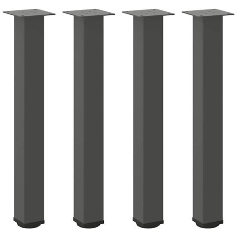Gambe Per Tavolino 4 Pz Antracite 72-74 Cm In Acciaio - Foto 2